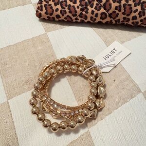 Juliet Gold Beaded Bracelet Set